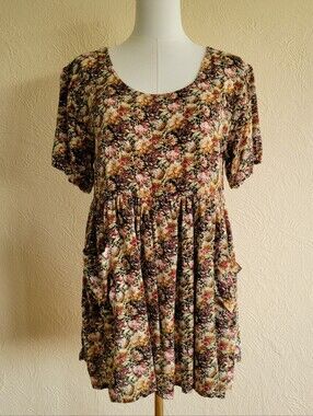 Short Circuit | 90s Vintage Grunge Floral Babydoll Tunic